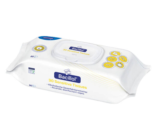 BACILLOL®30 Sensitive | Flächen-Desinfektion | stärker und schonender | 80 Tücher