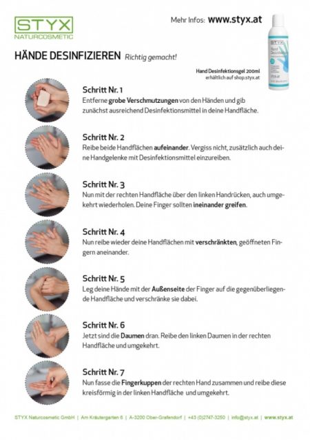 STYX Hand Desinfektionsgel ++ 70% Alkohol ++ 200ml – Bild 2