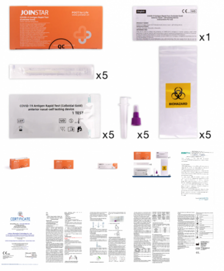 COVID-19 Antigen Schnelltest Nase++ Joinstar® ++ 5 Stück – Bild 3