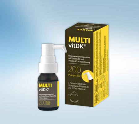 MULTIvitDK 200 Pumpstöße - Nahrungsergänzungsmittel mit Vitamin D3 in öliger Lösung
