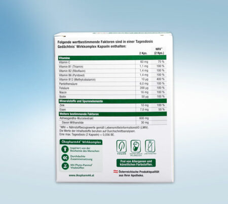 OEKOPHARM44® GEDÄCHTNIS WIRKKOMPLEX KAPSELN – Bild 2