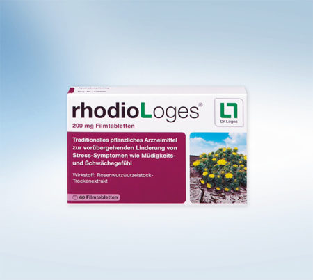 RHODIO LOGES 200 mg Filmtabletten 60 Stück ++ Linderung von Stress-Symptomen Müdigkeit und Erschöpfung