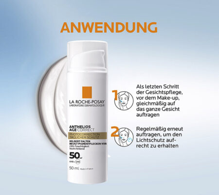 Sonnenpflege von La Roche Posay Anthelios Anti Age LSF 50 50ml milderd Falten beugt Pigmentflecken vor