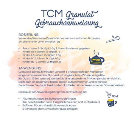 TCM-Granulat Gebrauchsanweisung