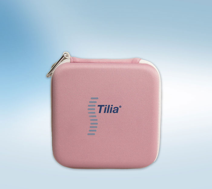 Tilia Maskenbox rosa aus Stoff und mit Zippverschluss