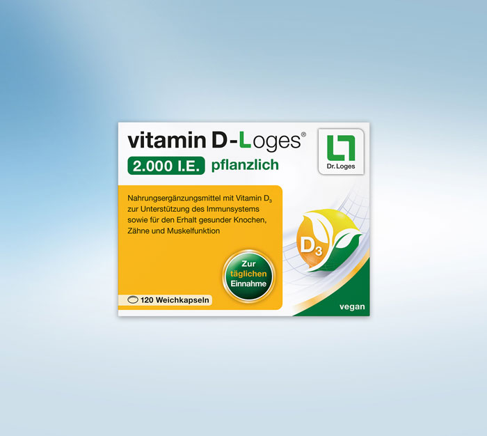 Vitamin D-Loges 2.000 IE 120 pflanzlich Kapseln