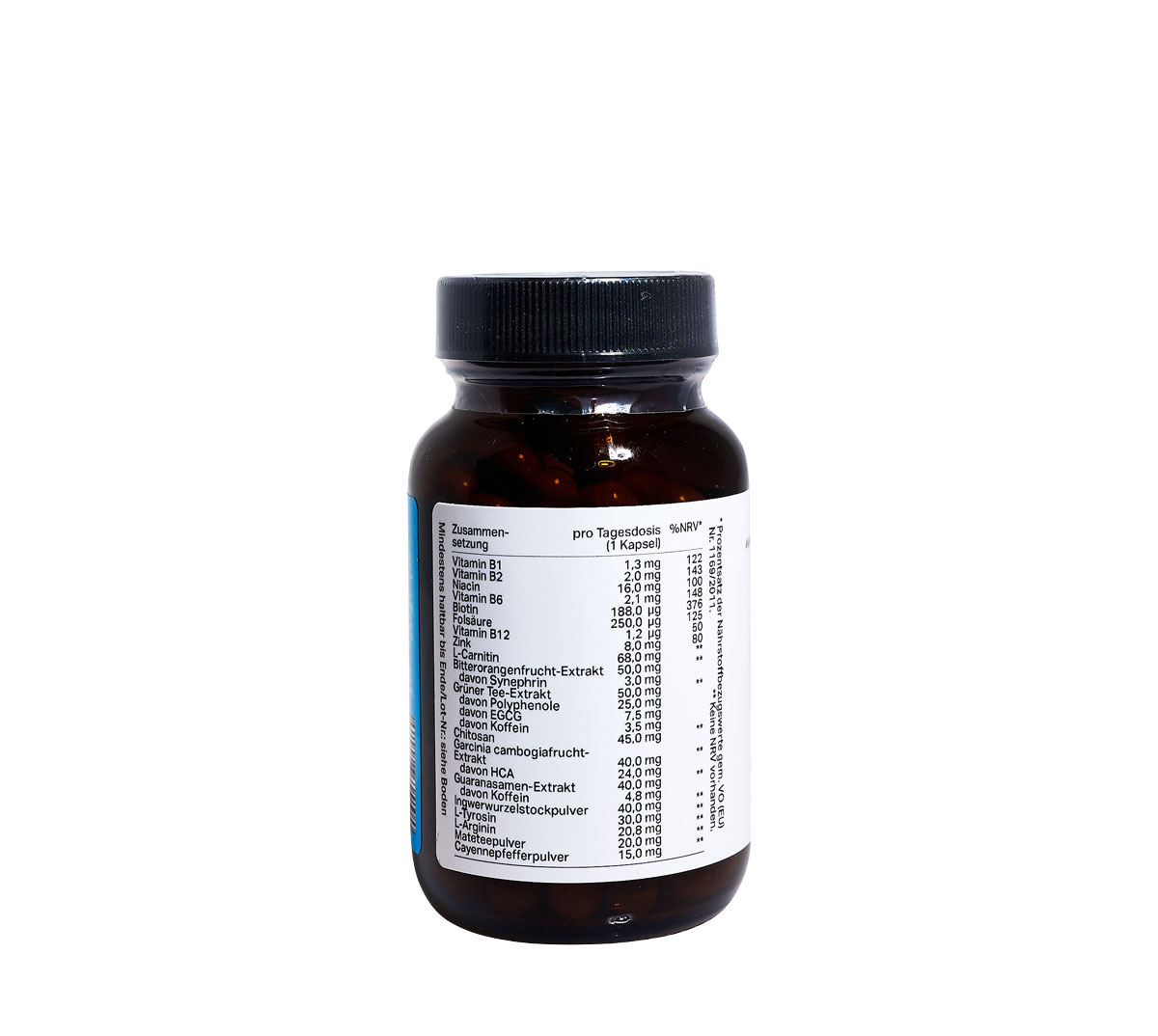 Westend Fatburner 60 Kapseln im Apothekenglas mit Zusammensetzung