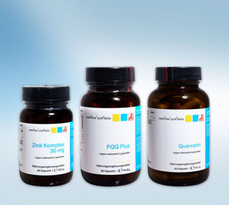 Westend Paket "Immunbooster" bestehend aus 3 Mikronährstoffen der Eigenmarke: Zink Komplex, PQQ Plus und Quercetin
