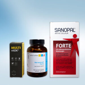 Westend Nachsorge Paket bestehend aus 3 Produkte: Multi vitDK, Nervenkraft Forte und Sanopal Forte