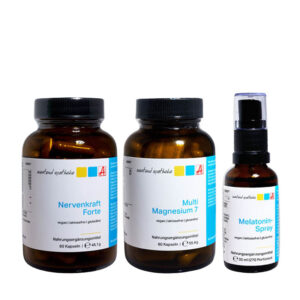 Westend Paket "Ruhige Stunden" bestehend aus 3 Mikronährstoffen der Eigenmarke: Nervenkraft Forte, Melatoni-Spray und Multi Magnesium 7