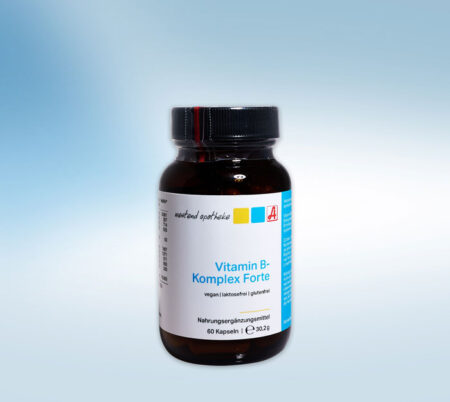 Westend Vitamin B-Komplex Forte 60 Kapseln in einem braunen Glasbehälter