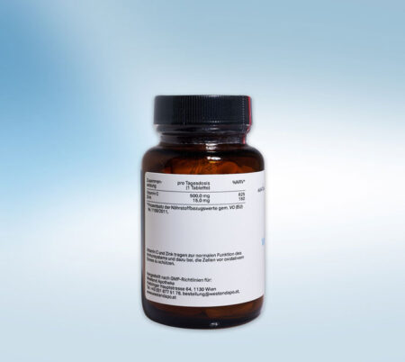 Westend Vitamin C + Zink 60 Tabletten im Apothekerglas Zusammensetzung