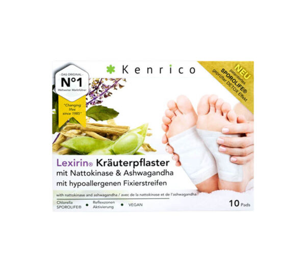 KENRICO LEXIRIN Kräuterpflaster | Nattokinase und Ashwagandha - 10 Stück