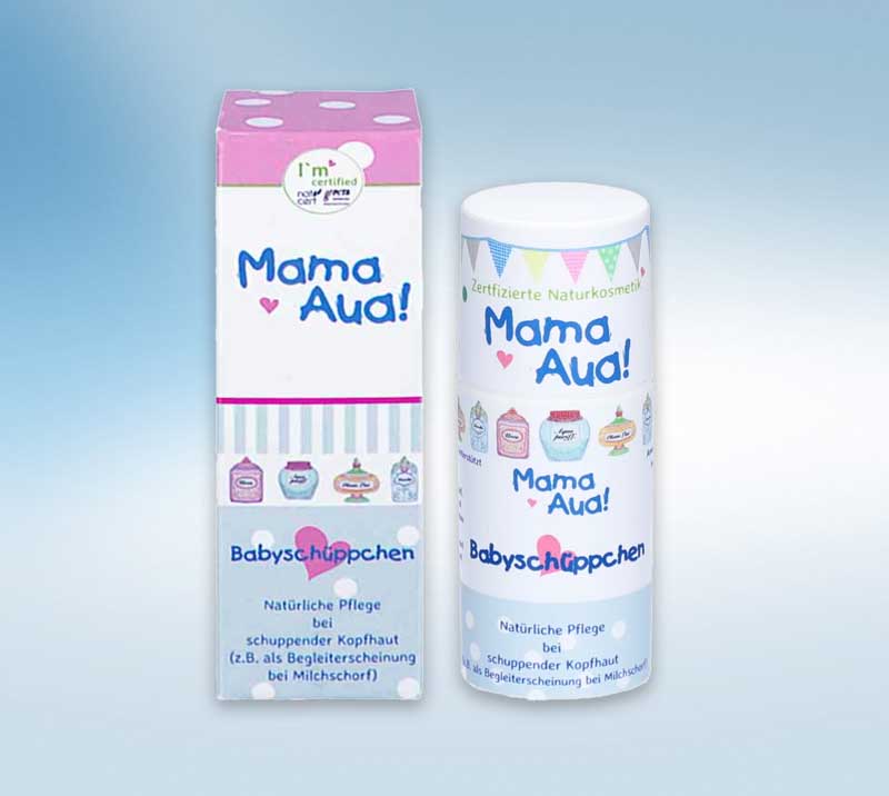 Mama Aua Babyschüppchen mit Verpackung – für Babys mit Milchsschorf