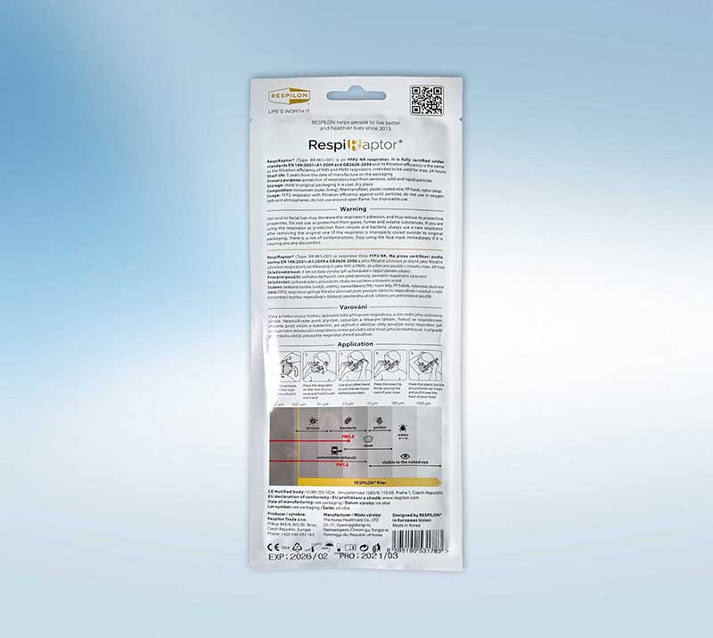 RESPIRAPTOR FFP2 Maske ++ Nanofaser Schutzmaske – Bild 2